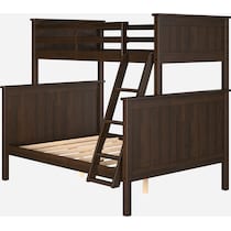 lakelyn dark brown twin over full bunk bed   