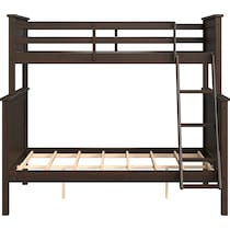 lakelyn dark brown twin over full bunk bed   