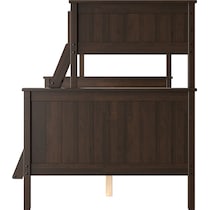 lakelyn dark brown twin over full bunk bed   