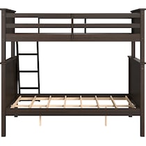 lakelyn dark brown twin over full bunk bed   