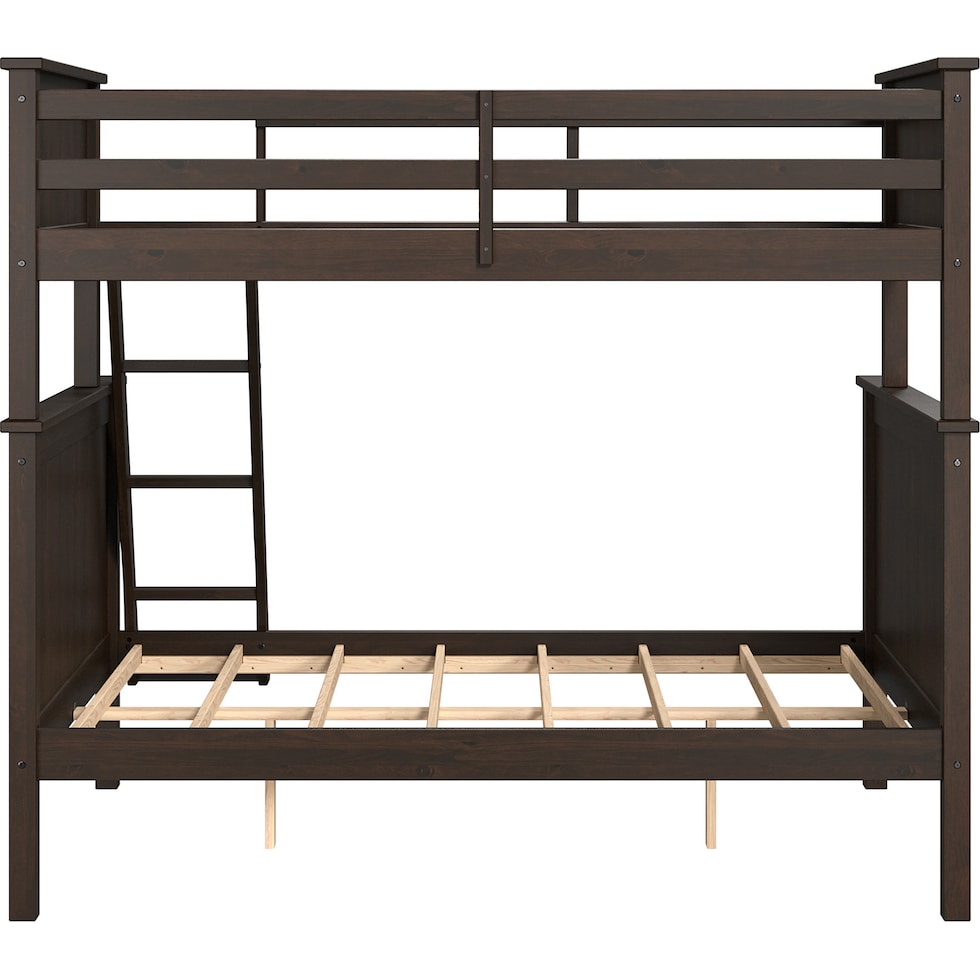 lakelyn dark brown twin over full bunk bed   