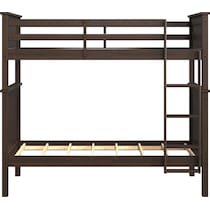 lakelyn dark brown twin over twin bunk bed   