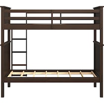 lakelyn dark brown twin over twin bunk bed   