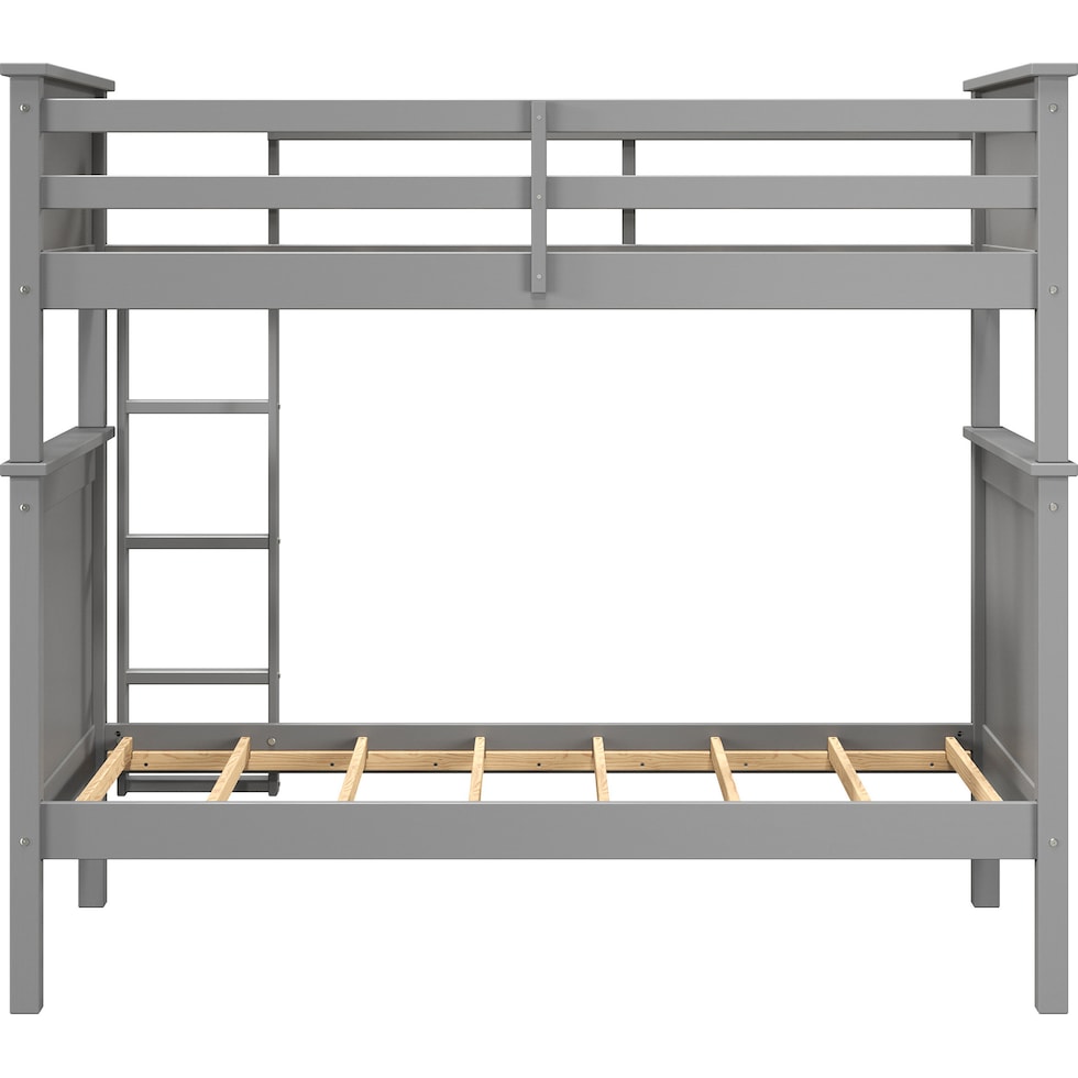 lakelyn gray twin over twin bunk bed   