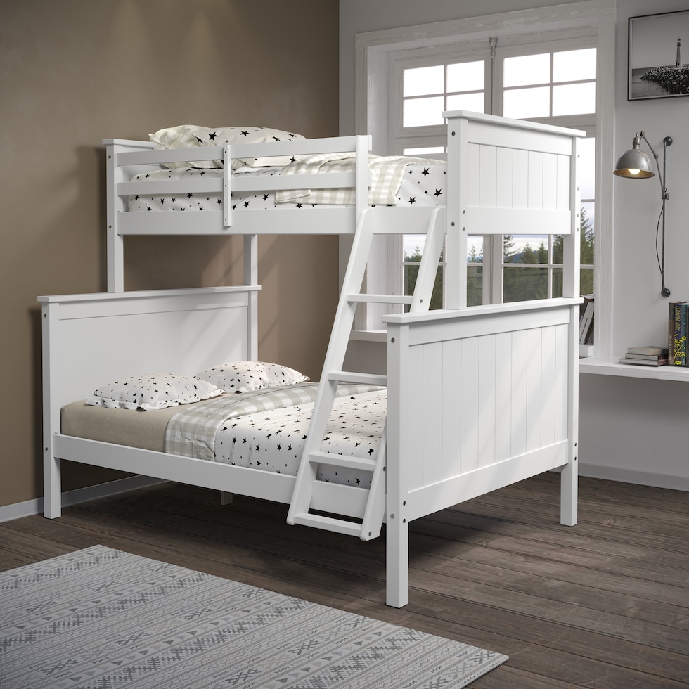 lakelyn white twin over full bunk bed   