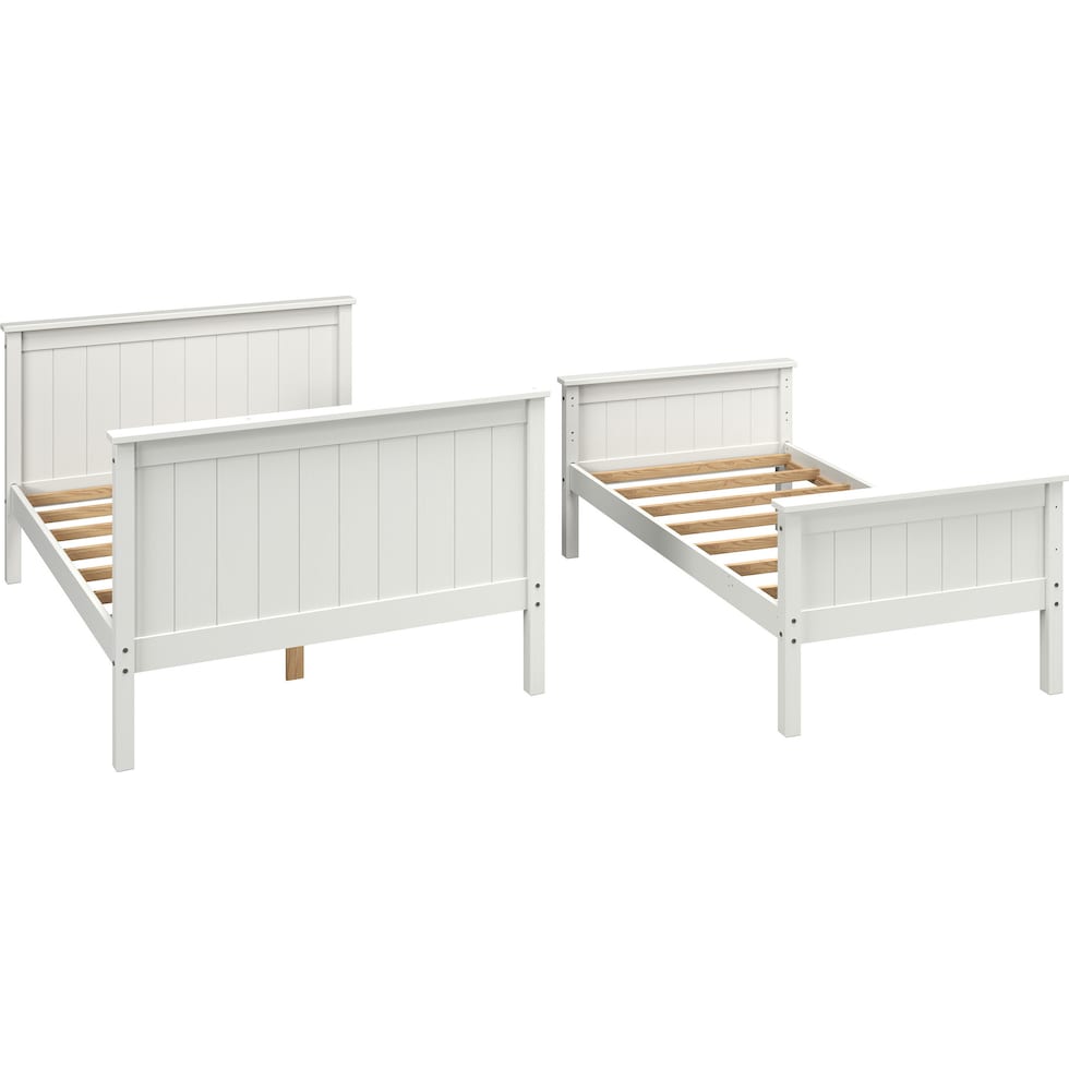 lakelyn white twin over full bunk bed   