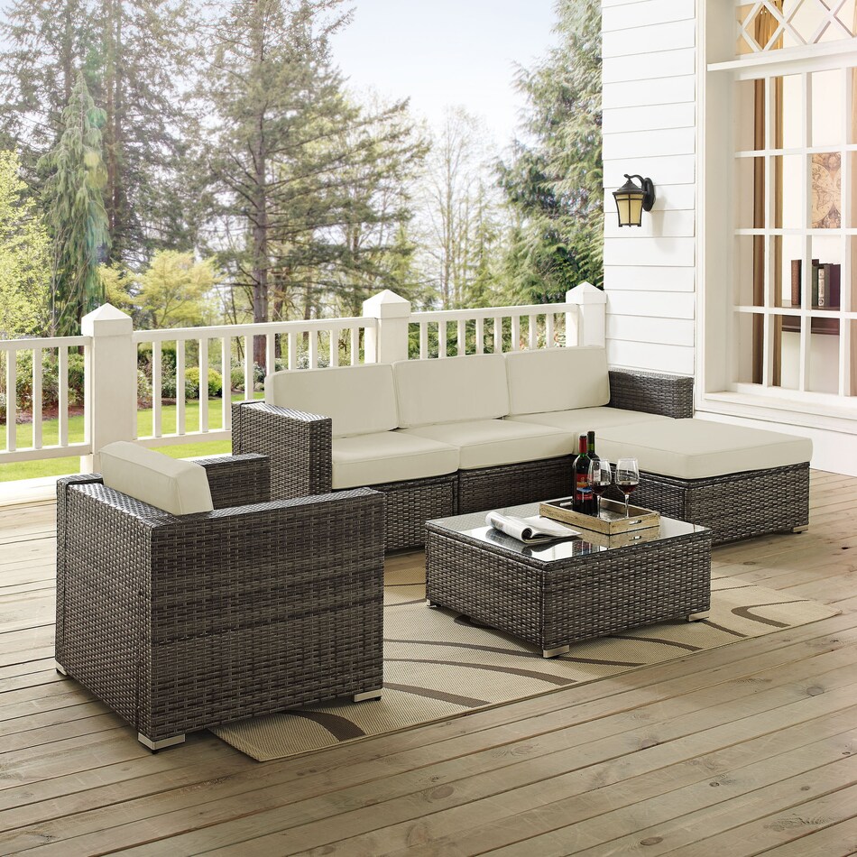 lakeside gray outdoor sectional set   