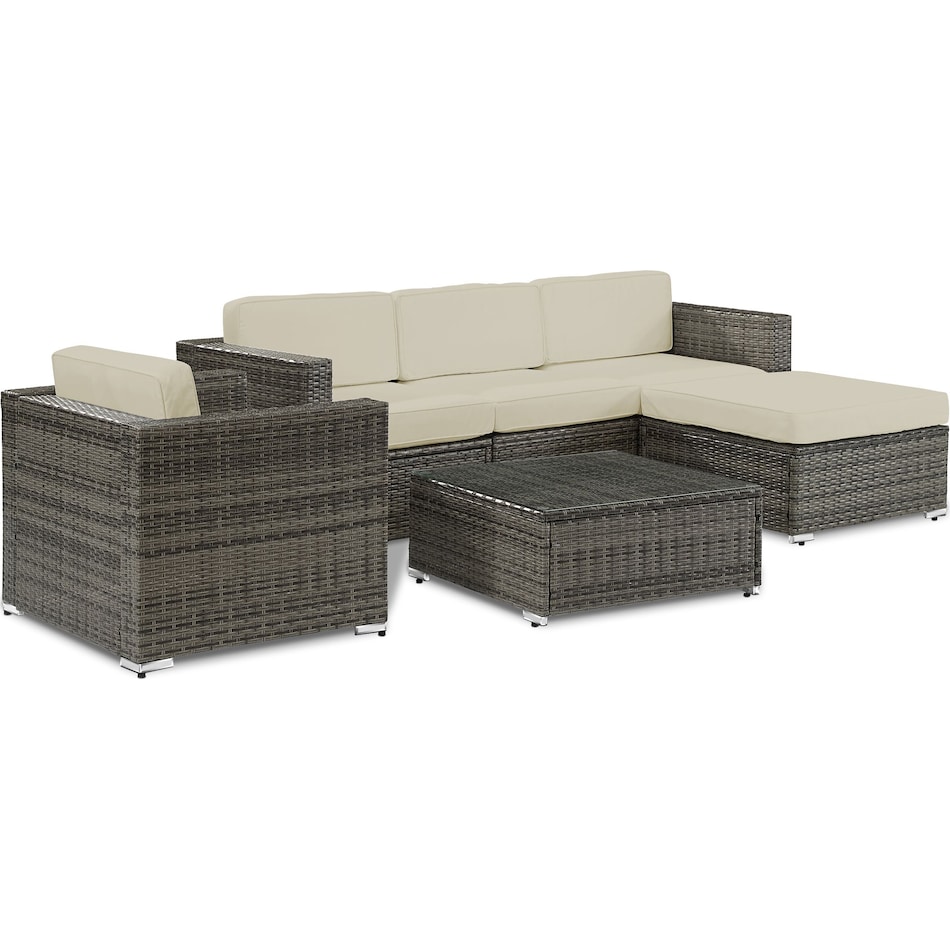 lakeside gray outdoor sectional set   