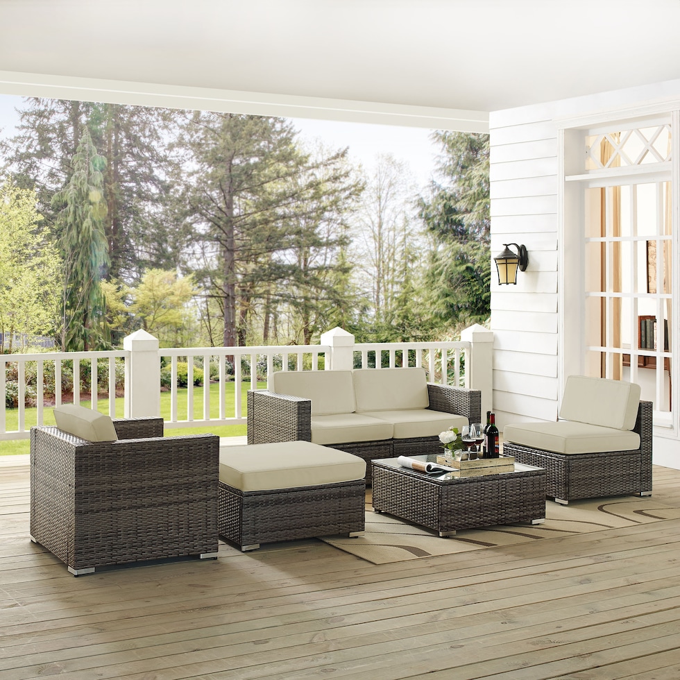 lakeside gray outdoor sectional set   