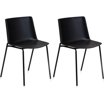 Lakeview Outdoor Set of 2 Chairs - Black