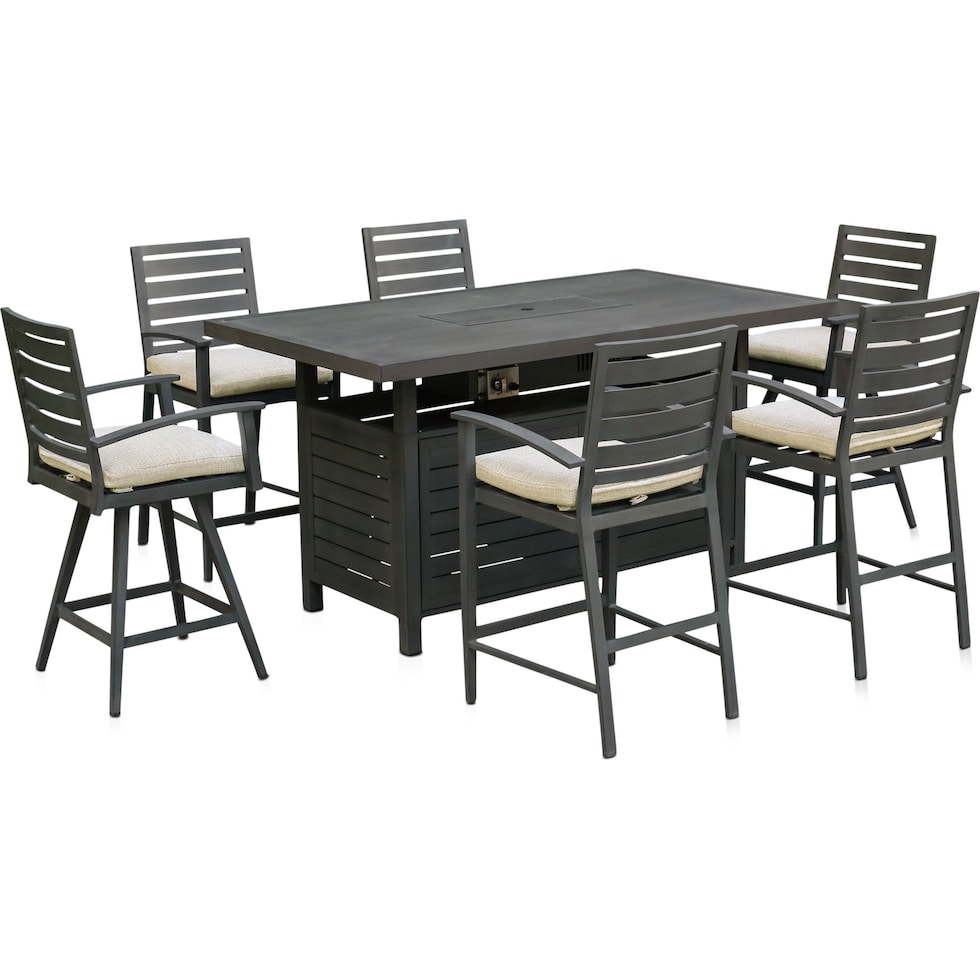 lakeway gray outdoor dinette   