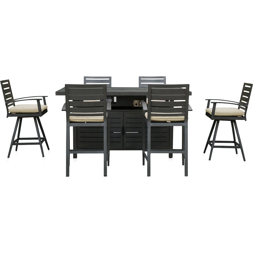 lakeway gray outdoor dinette   
