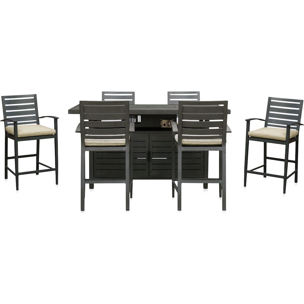 lakeway gray outdoor dinette   