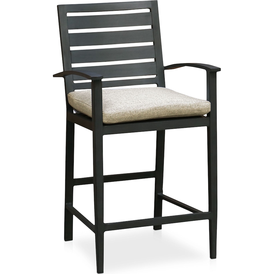 lakeway gray outdoor stool   