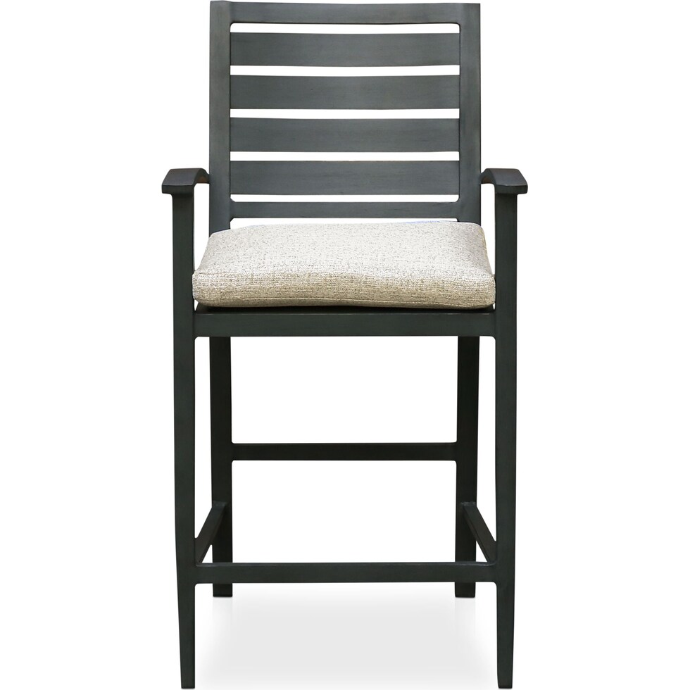 lakeway gray outdoor stool   