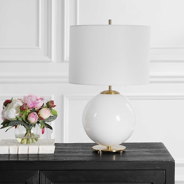 Mildred Table Lamp - White/Gold