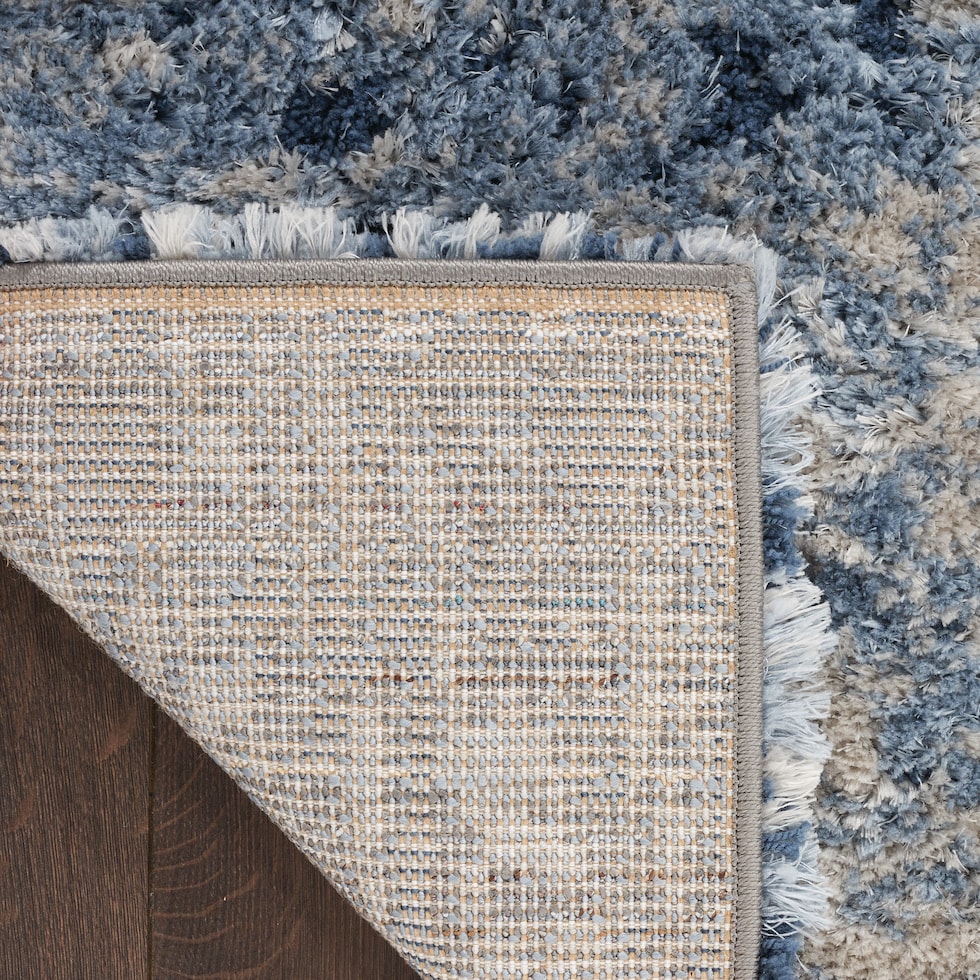 lana shag abstract blue ivory area rug  x    