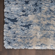 lana shag abstract blue ivory area rug  x    