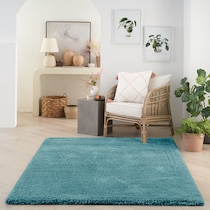 lana shag blue area rug  x    