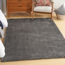 lana shag gray area rug  x    