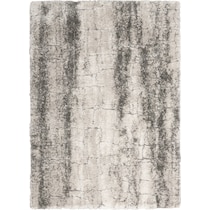 lana shag natural ivory charcoal area rug  x    