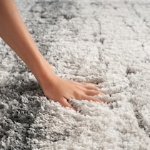 lana shag natural ivory charcoal area rug  x    