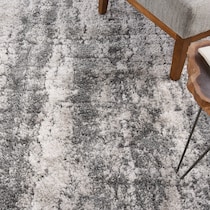 lana shag natural ivory charcoal area rug  x    