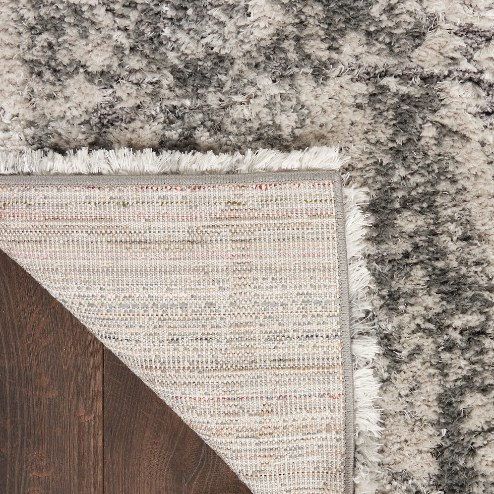 lana shag natural ivory charcoal area rug  x    