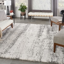 lana shag natural ivory charcoal area rug  x    
