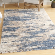 lana shag organic blue gray area rug  x    
