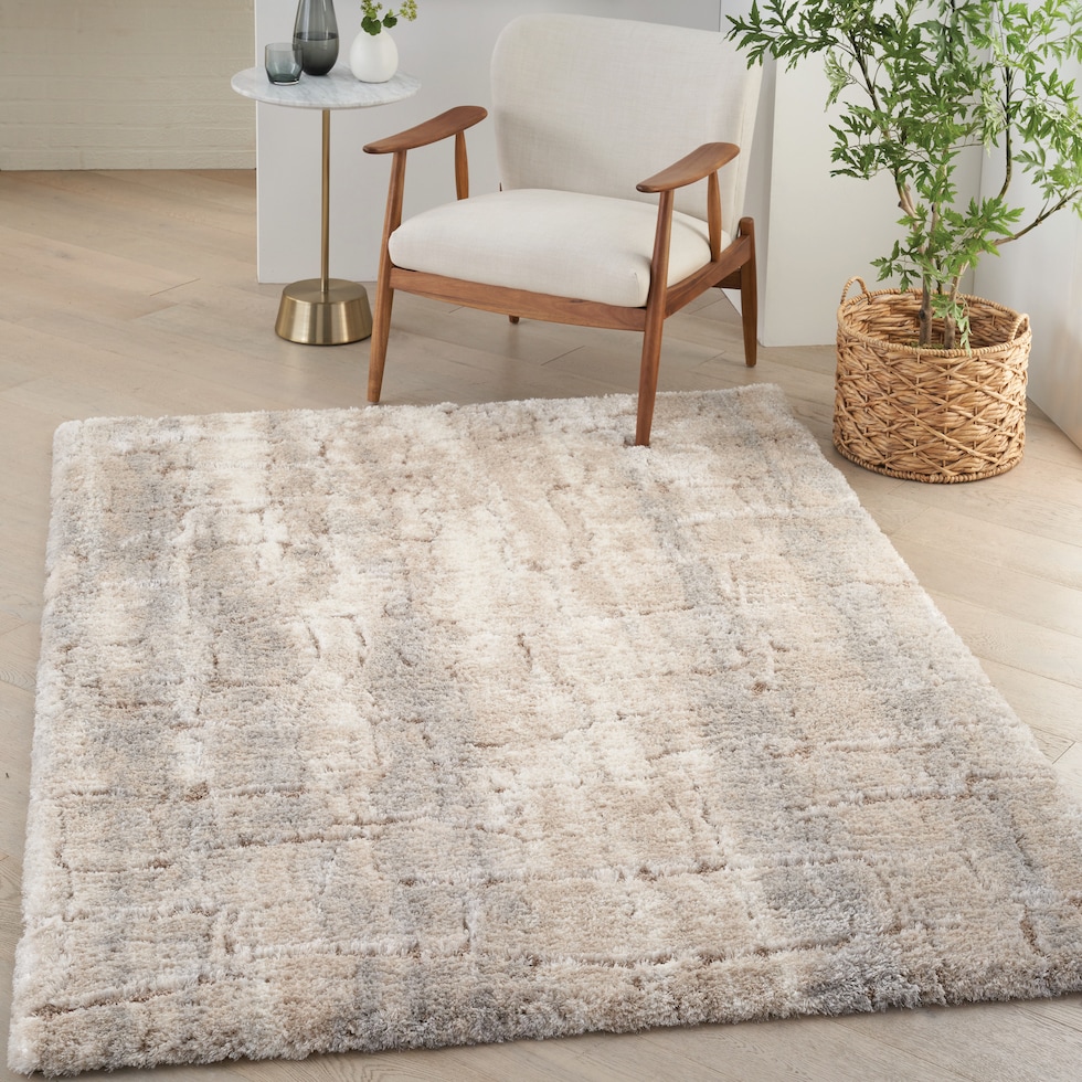 lana shag white area rug  x    