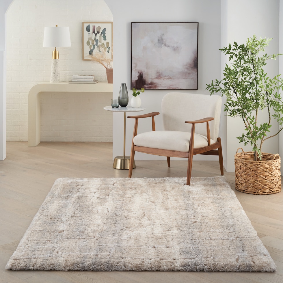 lana shag white area rug  x    