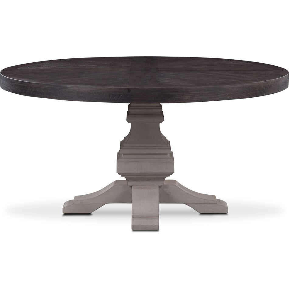 lancaster round dining dark brown round dining table   
