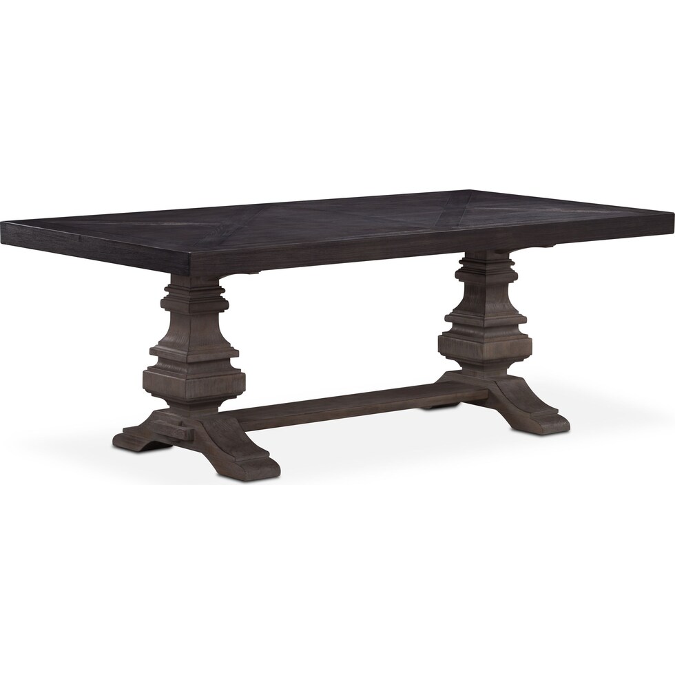 lancaster urn dining dark brown dining table   