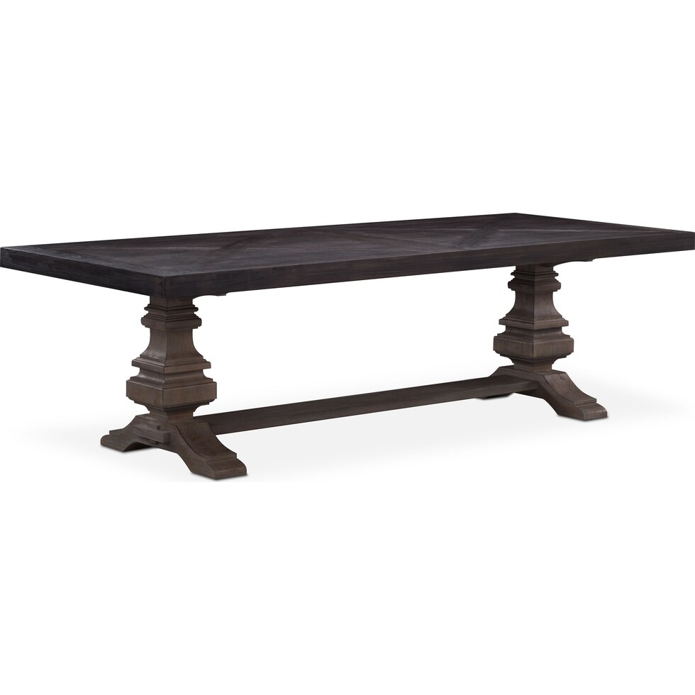 lancaster urn dining dark brown dining table   