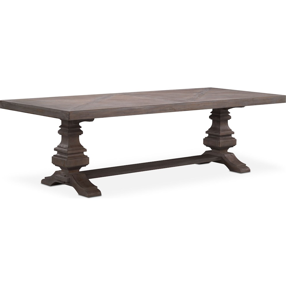 lancaster urn dining light brown dining table   