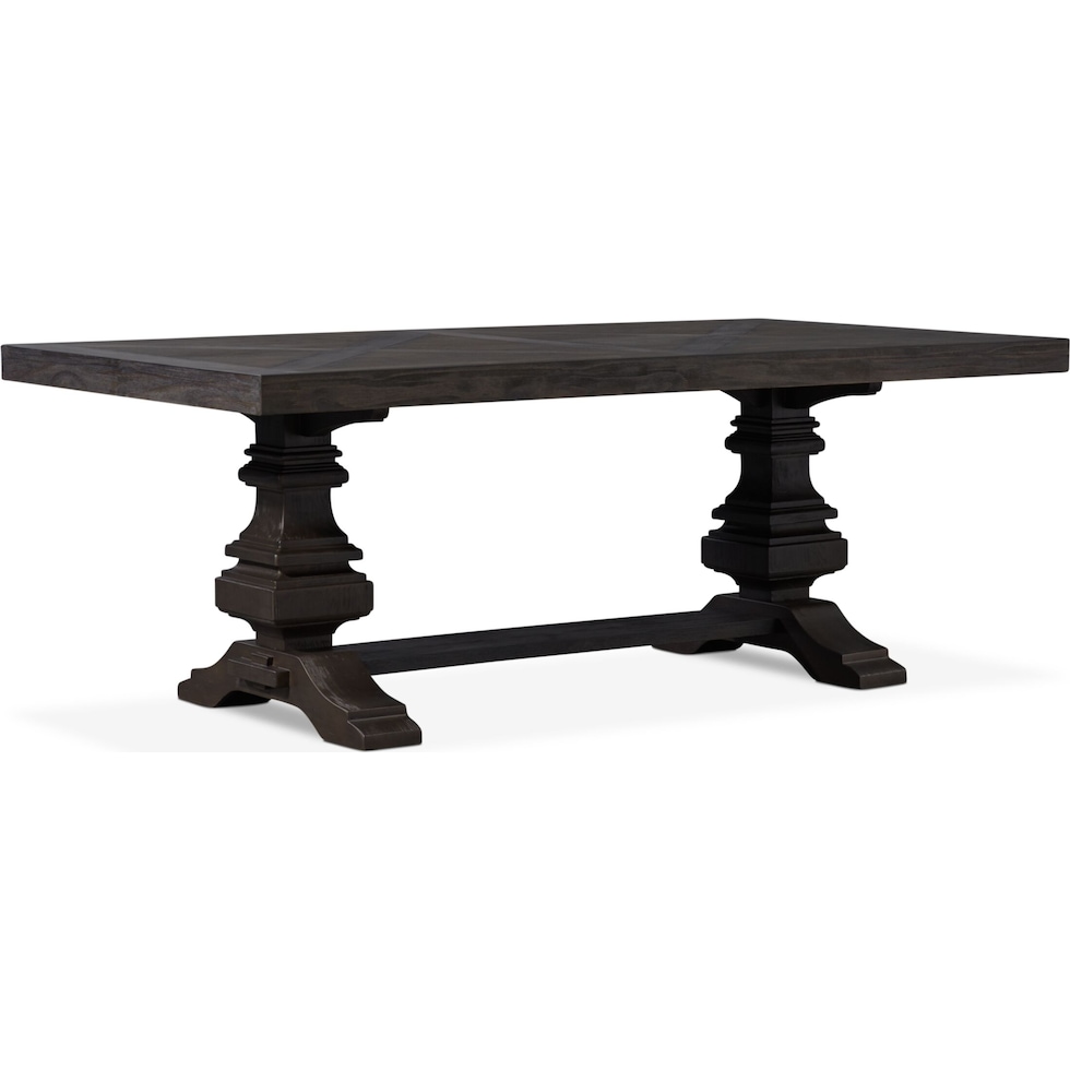 lancaster dark brown dining table   