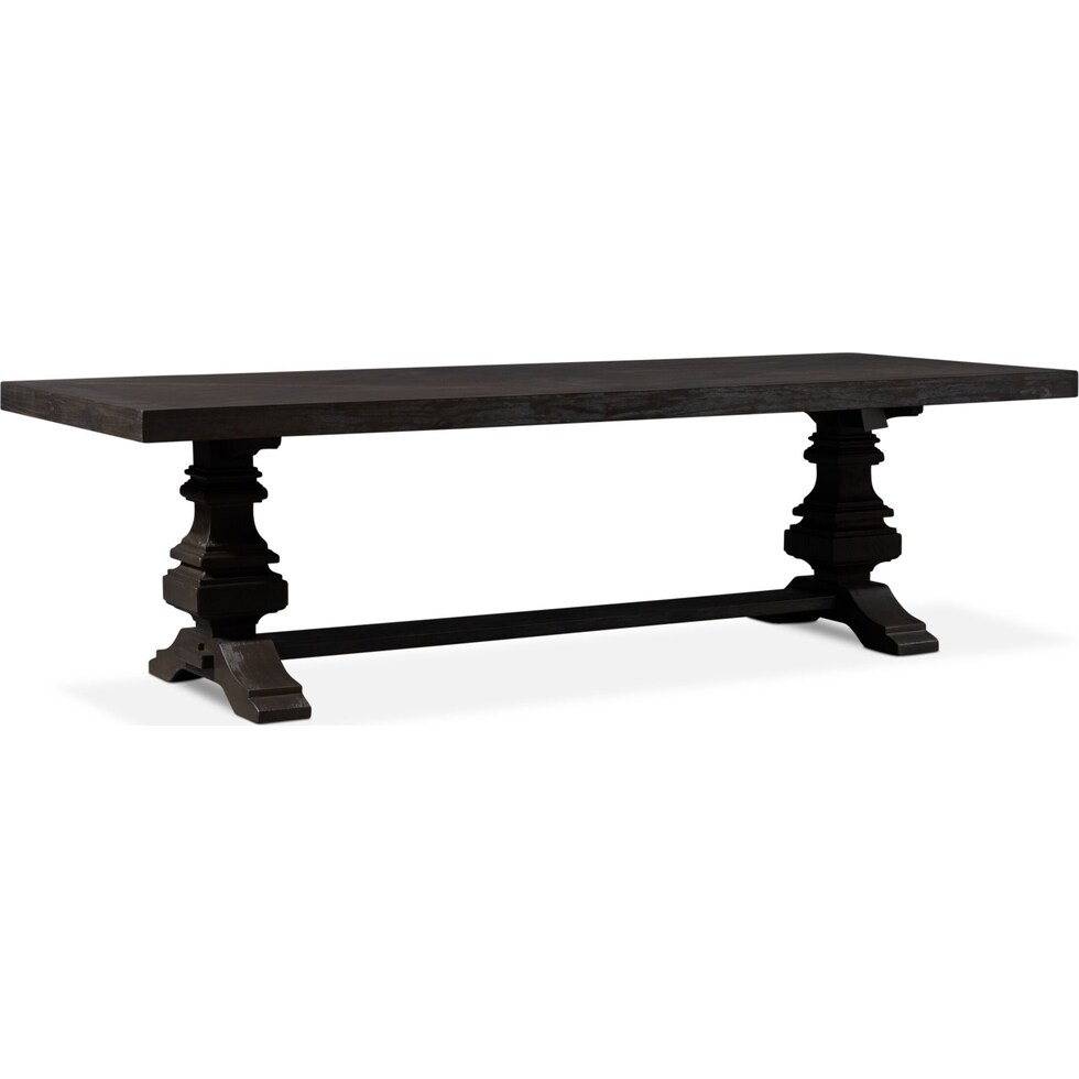 lancaster dark brown dining table   