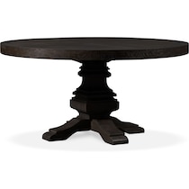 lancaster dark brown round dining table   
