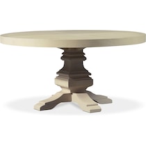 lancaster gray round dining table   
