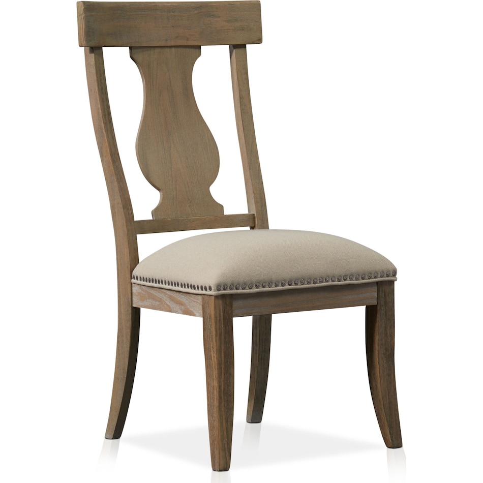 lancaster light brown dining chair   