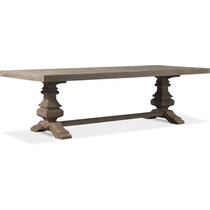 lancaster light brown dining table   