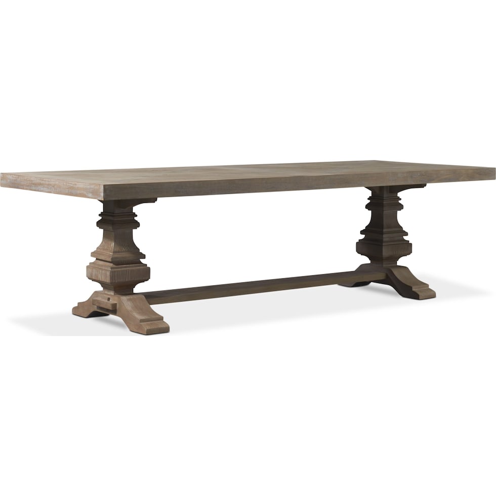 lancaster light brown dining table   