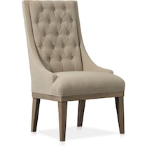lancaster light brown upholstered side chair   