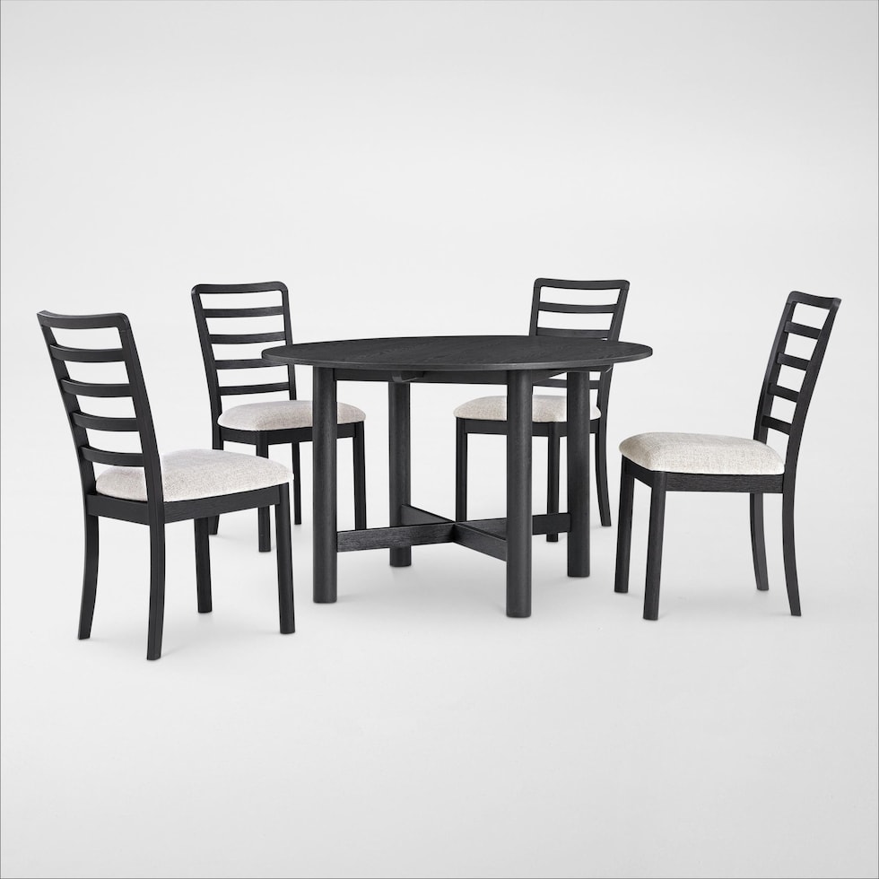 landon dining black  pc dining room   