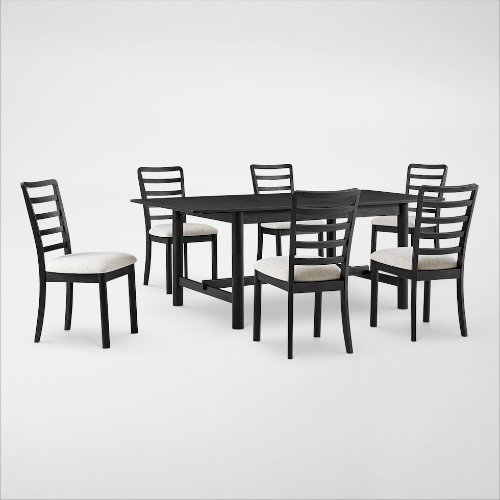 landon dining black  pc dining room   