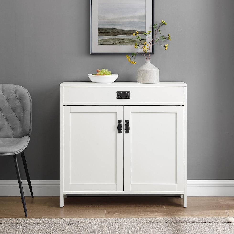 landon white accent cabinet   