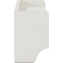 landon white entryway storage shelf   