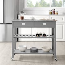 laney gray kitchen cart   