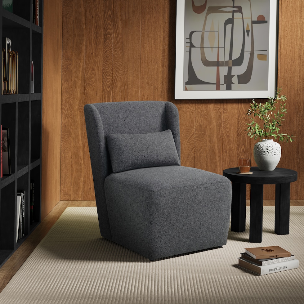 langford gray accent chair   